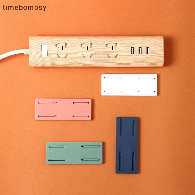 (เวลา) ที่ยึดรางปลั๊กไฟมัลติฟังก์ชั่นที่เก็บเราเตอร์ Soet แบบไม่ต้องเจาะ Ra Home Wall Mount (TH)