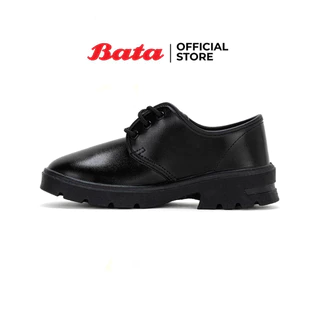 Bata บาจา รองเท้านักเรียนเด็กผู้ชาย รองเท้าทางการ รองเท้าเด็ก รองเท้านักเรียนแบบผูกเชือก School Shoes สีดำ 3216126