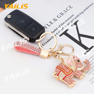 YAiLiS พร้อมส่ง💖พวงกุญแจช้างฝังคริสตัล มีลักษณะโดดเด่น เหมาะเลือกเป็นของฝากและของขวัญต่างๆ