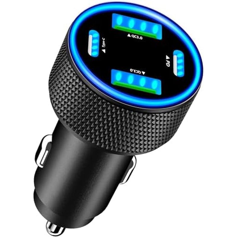 4 ชาร์จรถ 90W USB-A 13 บุหรี่ USB Pro ใน PD/QC USB ประเภทรถ C, อะแดปเตอร์ Fast สําหรับ Stuffcool & ไ