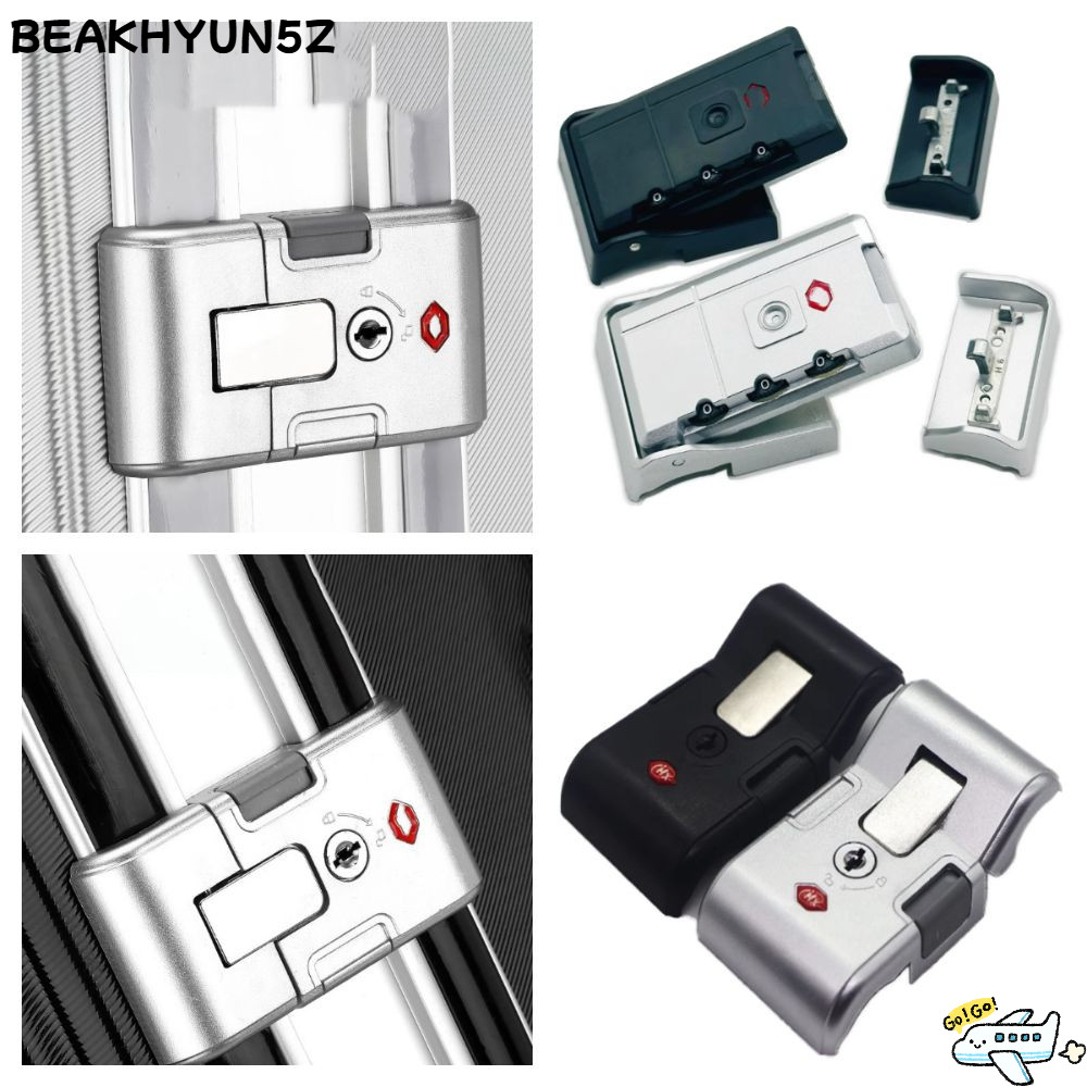 BEAKHYUN5Z กระเป๋าเดินทาง Paasword ล็อค, สีดําเงินอุปกรณ์ซ่อมกระเป๋าเดินทางล็อคหัวเข็มขัด, ปลอดภัย Repacement เครื่องมือรักษาความปลอดภัยกุญแจรักษาความปลอดภัย