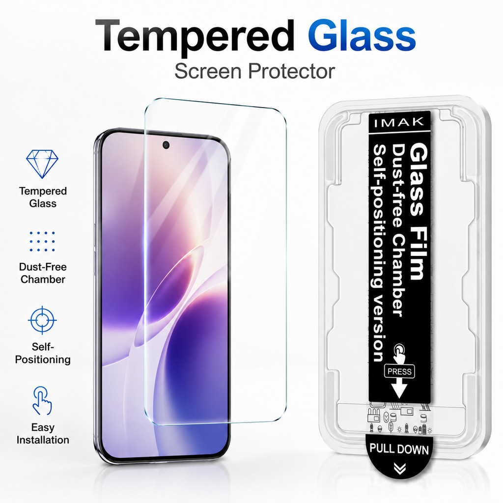 ฟิล์มกระจก Vivo X300s X300 Ultra FE X300 PRO 5G IMAK H ฟิล์มกันรอยพร้อมตัวช่วยจัดตำแหน่ง กันฝุ่น