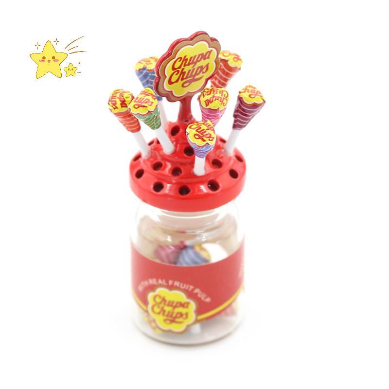 [JBTH] 1:12 Dollhouse Miniature Simulation Food Mini Lollipop With Case Holder [JB]