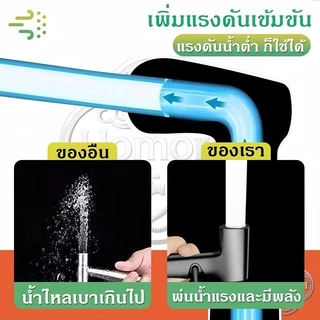 หัวฉีดชำระแรงดันสูง ABS คุณภาพดี ปุ่มกดเปิดปิดน้ำ ประหยัดน้ำ น้ำแรงนุ่ม สายยาว สำหรับห้องน้ำ ติดตั้งง่าย