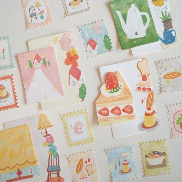 Orange Handbook studio New Handbook Note Spring Series Card Material Pack Handbook Material Decorative Cute Tape