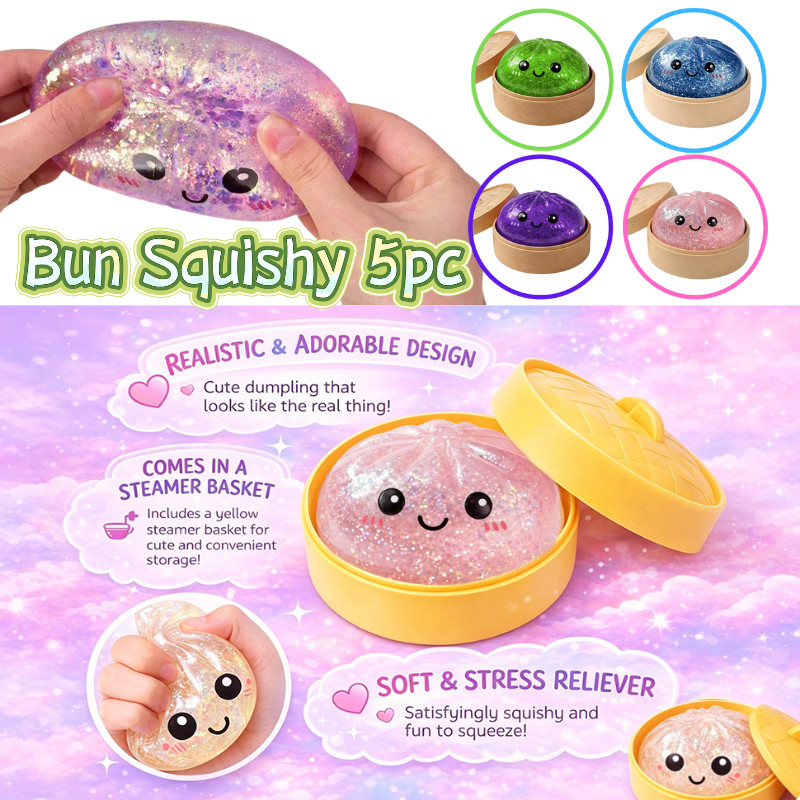 Premium จําลอง Dim Sum Squishy ชุดสุ่มสารพัน Hues ฟรี Steamer อุปกรณ์เสริมนุ่มยืดหยุ่นช้า Rebound เดสก์ท็อปเครื่องประดับของเล่นสําหรับนักเรียนพนักงานออฟฟิศ