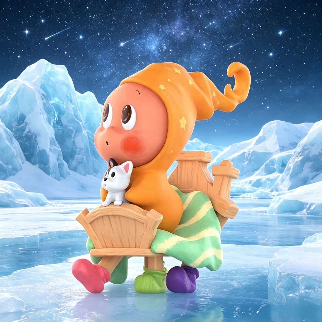 P POPMART Starman Dreamland Walking Hand-Made ลิฟท์เครื่องประดับอินเทรนด์เล่นตุ๊กตาตุ๊กตา