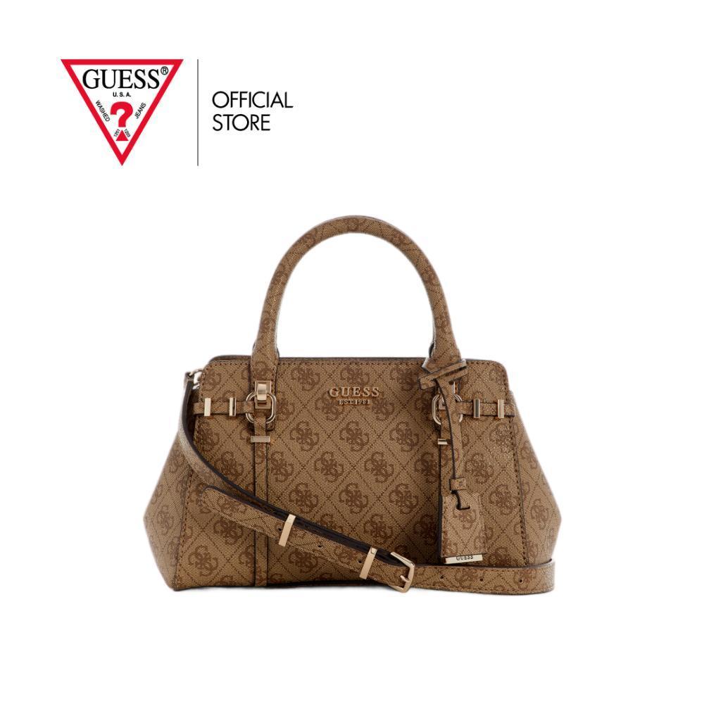 GUESS กระเป๋า รุ่น SG991705 LEONA LOGO SML MLTI COMP STCHL สีน้ำตาล