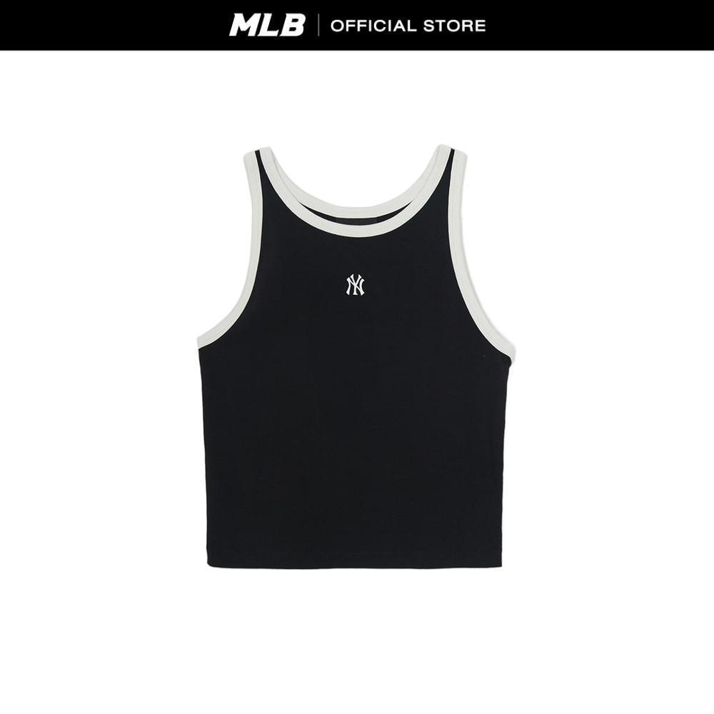 MLB เสื้อกล้าม ผู้หญิง Women'S Basic Ringer Crop Sleeveless T-Shirts รุ่น 3FTOB0163 50BKS สีดำ