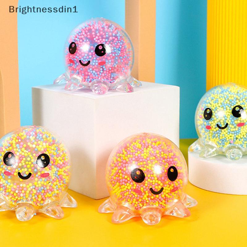 [Brightnessdin] เรืองแสงปลาหมึก Vent Ball ของเล่นบีบ Bubble Octopus Ball ของเล่นบรรเทาความเครียด Bq