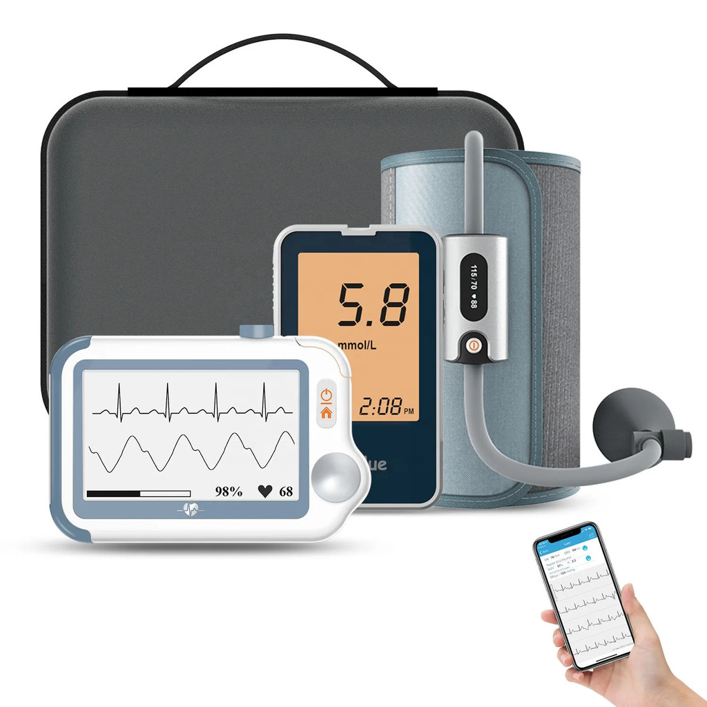 อุตสาหกรรม Viatom Checkme สูทบลูทูธแบบพกพา Creative Upper Arm เครื่องวัดความดันโลหิตพร้อม Ecg Vital 