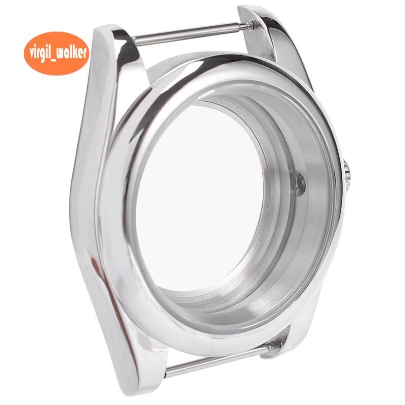 39 มม.สแตนเลสสตีลขัดเงา Sapphire Glass Fit NH35/NH35A NH36/NH35A การเคลื่อนไหว,โปร่งใสปกหลัง
