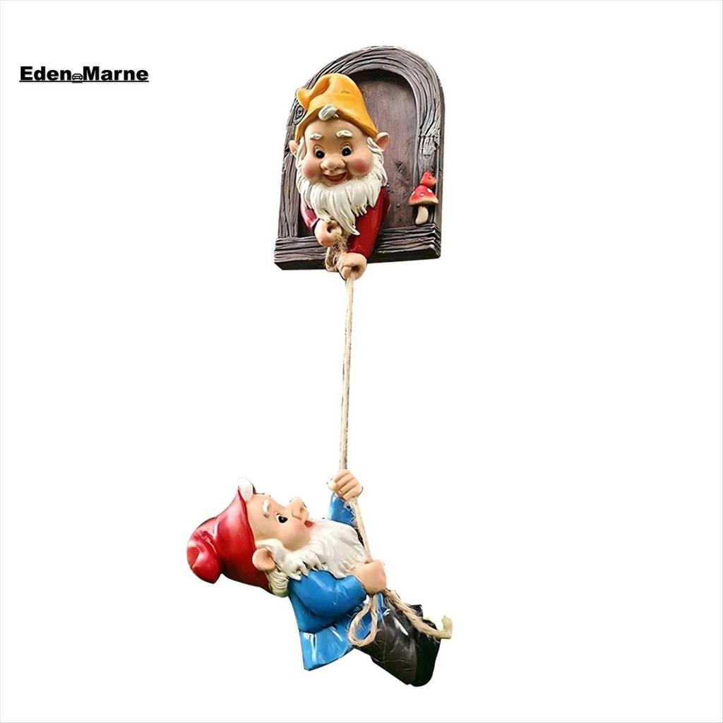 [Eden_Marner] Climbing Gnomes Tree Face Decor กลางแจ้งสําหรับ Yard, Gnome ต้นไม้น่ารัก Hugger Fairy 