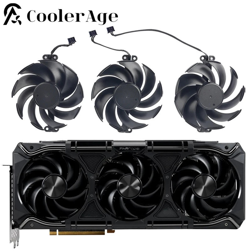 INew 90MM TH9520B2H-PCB01 พัดลมการ์ดกราฟิกสําหรับ Gainward GeForce RTX 4090 RTX 4080 RTX 4070 Ti Pha