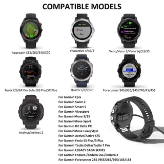 Garmin สายชาร์จ type-c สําหรับ Fenix 7 7S 7X 6 6s 6X 5 5S 5X vivoactive venu 2 นาฬิกาซิงค์ข้อมูล อะแดปเตอร์แปลงแสง