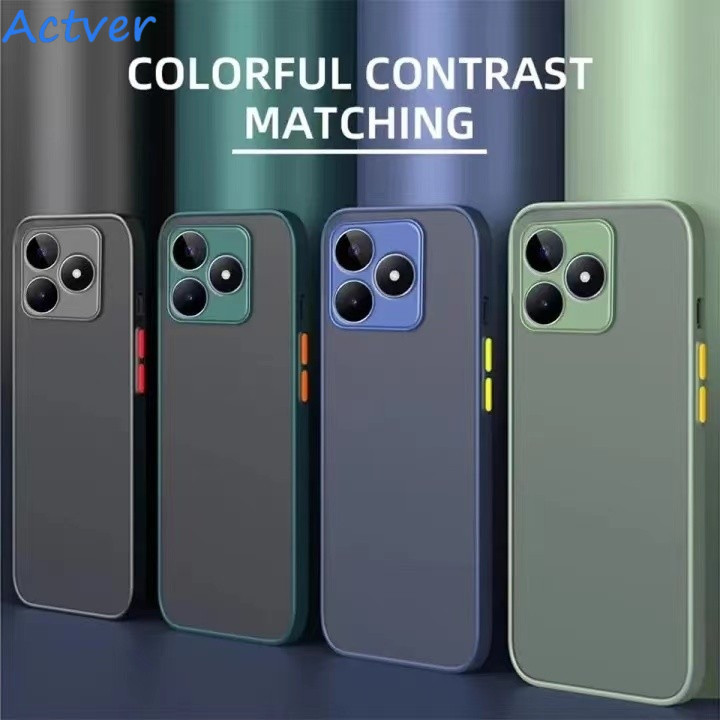 ⚡️ส่งจากไทย⚡️เคส ขอบสีหลังด้าน Oppo Realme C61 C63 C51 C53 Note50 Note70 กันกระแทก
