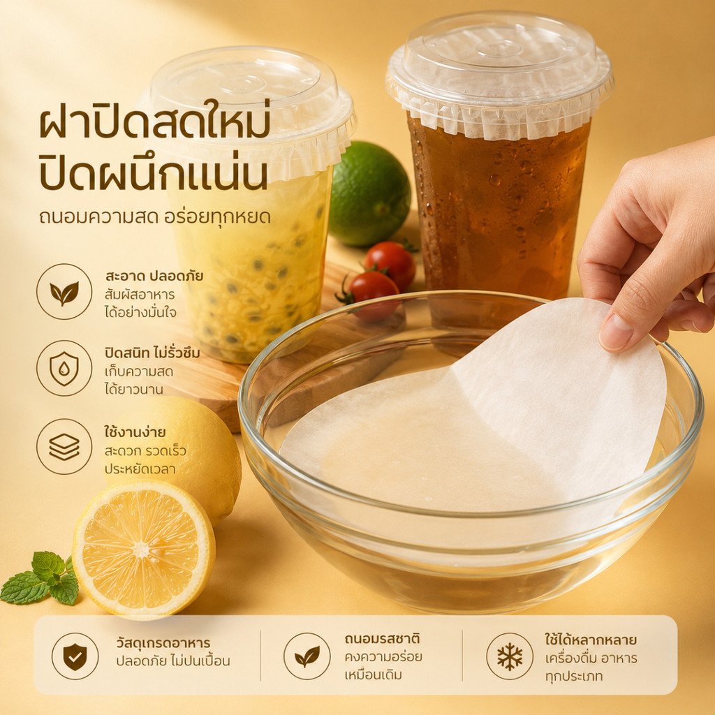 กระดาษกรองกาแฟ กระดาษรองแก้ว เกรดอาหาร ใช้กรองชา รองอาหาร หลายขนาด บรรจุ 500 แผ่น A00218