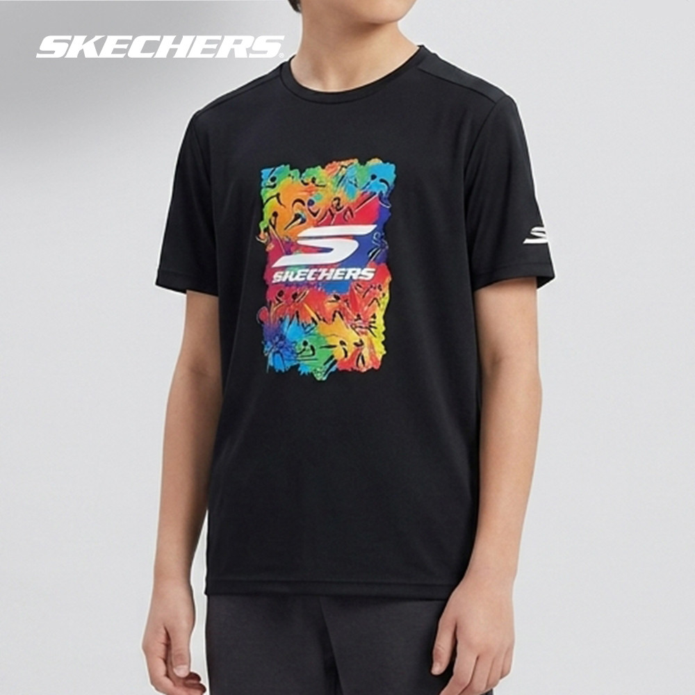 Skechers สเก็ตเชอร์ส เสื้อยืดแขนสั้นยูนิเซ็กส์ Unisex Sea Games Short Sleeve Tee - SP425U563-0018
