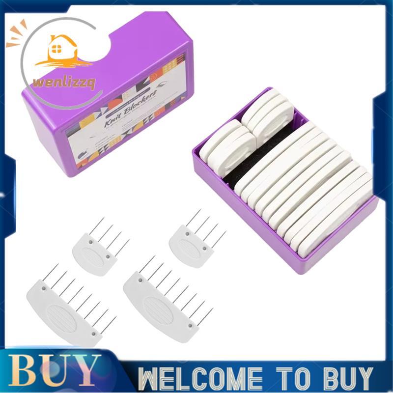 20 ชิ้นถัก Blockers ชุดสแตนเลสถักการปิดกั้นหวีและ Pin 2 ขนาดสําหรับ DIY ถักโครเชต์อุปกรณ์
