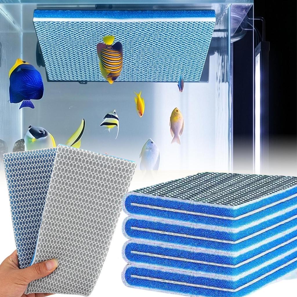หลายขนาด Thicken ล้างทําความสะอาดได้ Non-Clogging Fish Tank Water Purification Filter Pad- 8D Nano H