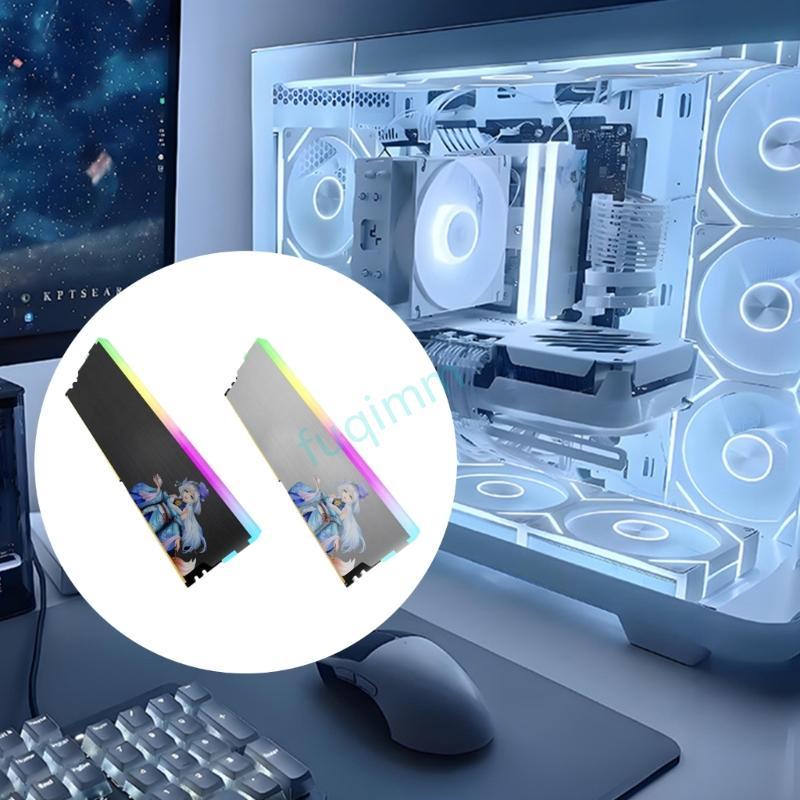 FQMM ARGB Memory Heatsink พร้อมระบายความร้อนที่มีประสิทธิภาพสําหรับคอมพิวเตอร์เดสก์ท็อป DDR RAM