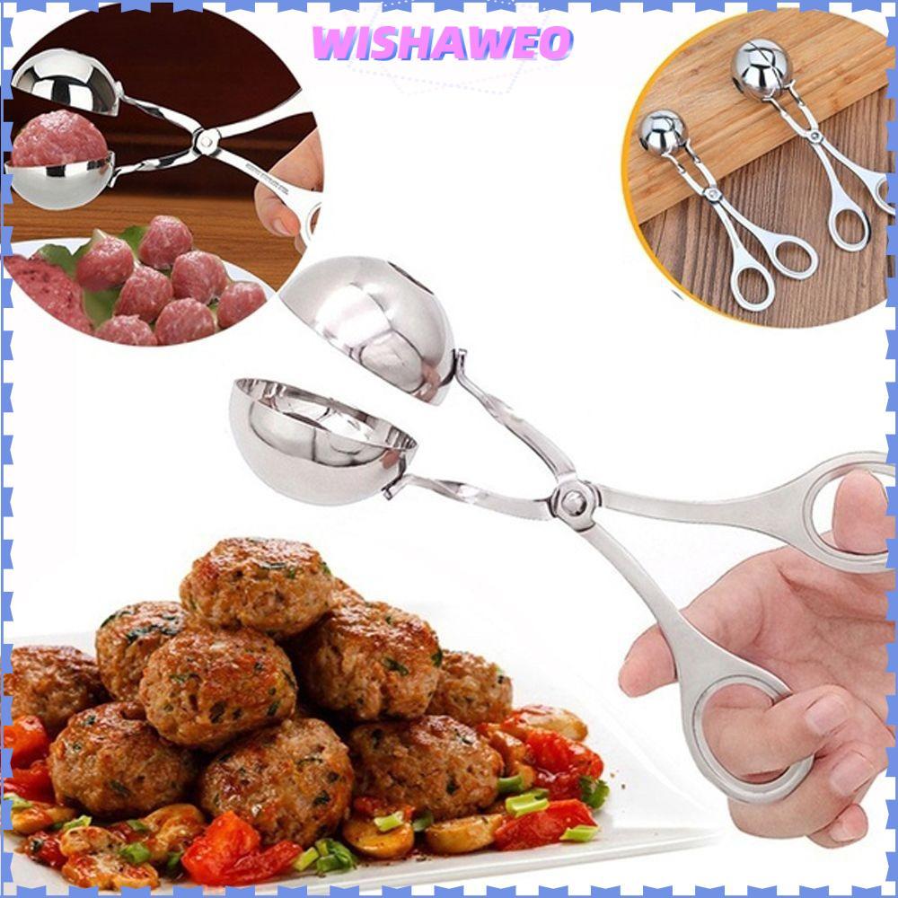WISHAWEO เครื่องทําลูกชิ้น Croquettes แม่พิมพ์ DIY Meat Ball Scoop