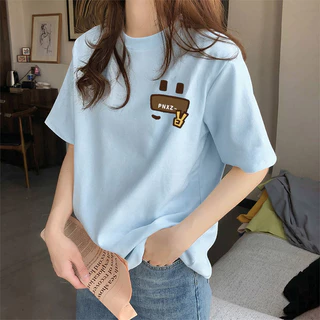🌷Su.Tee🌷เสื้อน่ารัก เสื้อยืด oversize เกาหลี โคตรนุ่ม เนื้อผ้าฝ้ายผสมโพลีเอสเตอร์ ลาย "Pumpkin Girl" สินค้าใหม่ 2026