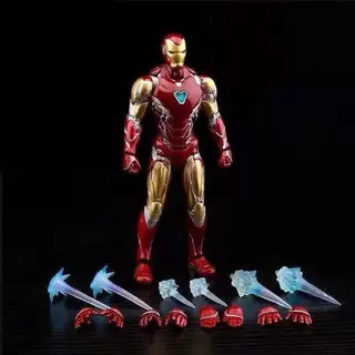 Marvel Avengers Iron Man รูป Cool Weapon Deluxe ชุดเดสก์ท็อปอินเทรนด์เล่นตกแต่งกล่องปริศนา