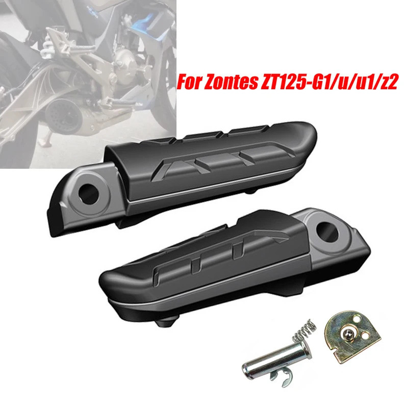 หมุดเท้าเหยียบสําหรับ Zontes G1 -125 ZT125-G1 ZT125-U ZT125-U1 ZT125-Z2 125-U รถจักรยานยนต์พักเท้าด้