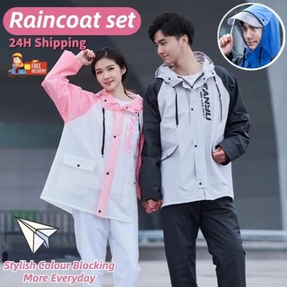 HVA Raincoat Set For Men Women Adult Couple Makapal Rain Coat For Motorcycle Riding Windproof 2026
