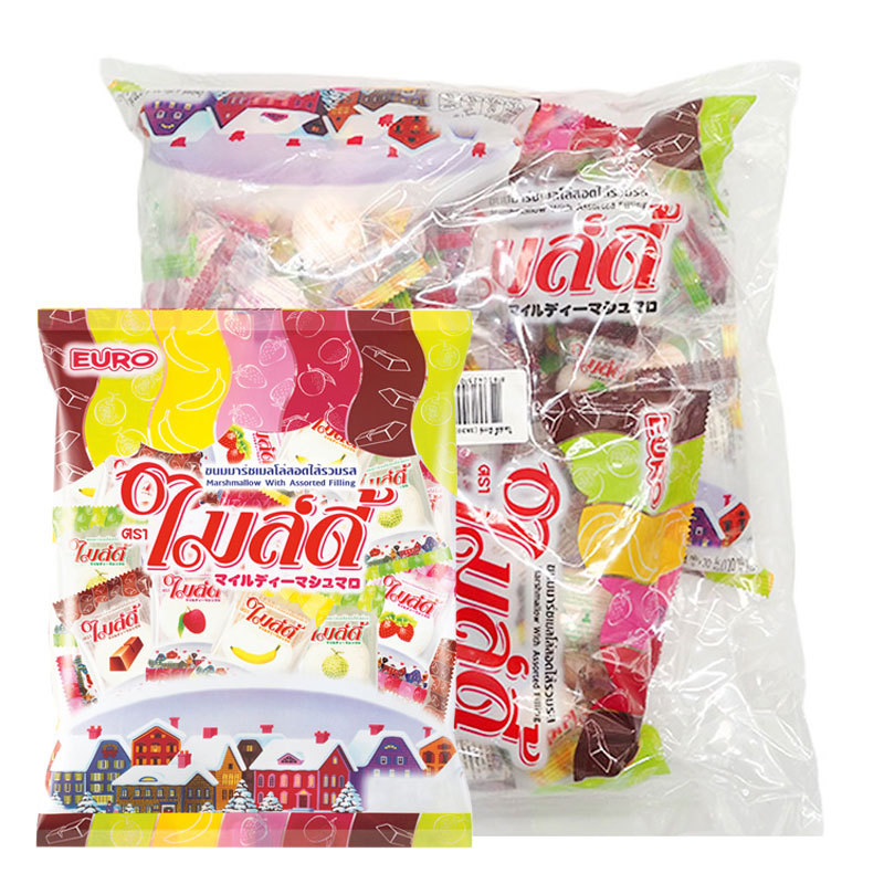 ไมล์ดี้ ขนมมาร์ชเมลโล่สอดไส้รวมรส 120 ก. x 3 (MILDY Cake 120 g x 3)