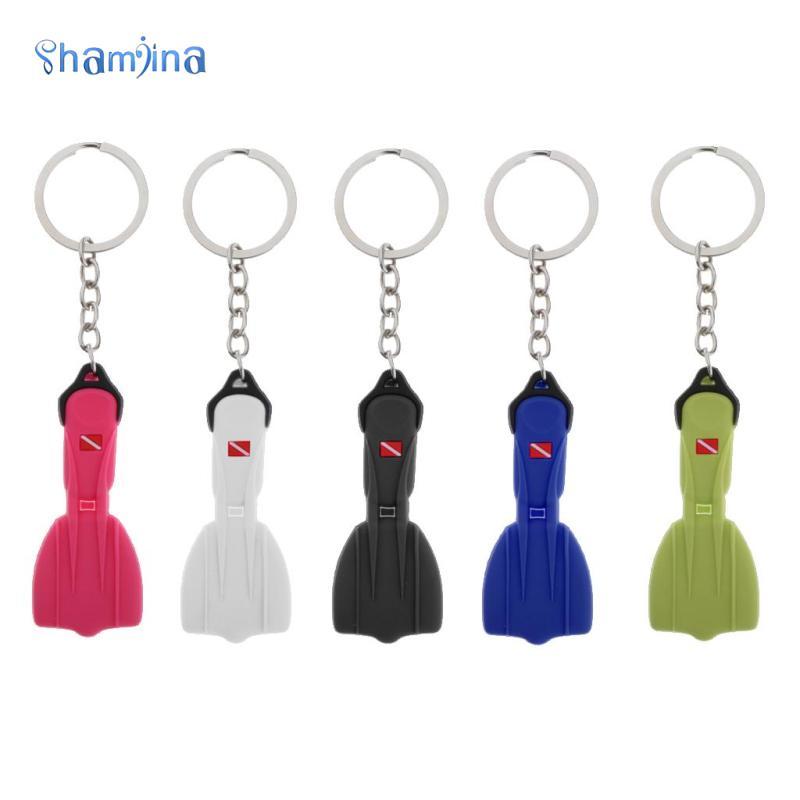 [Shamjina] Diving Fin Key Chain Diver Keyring Keys Charm Dive Fans Diver Bag Zipper Pendant
