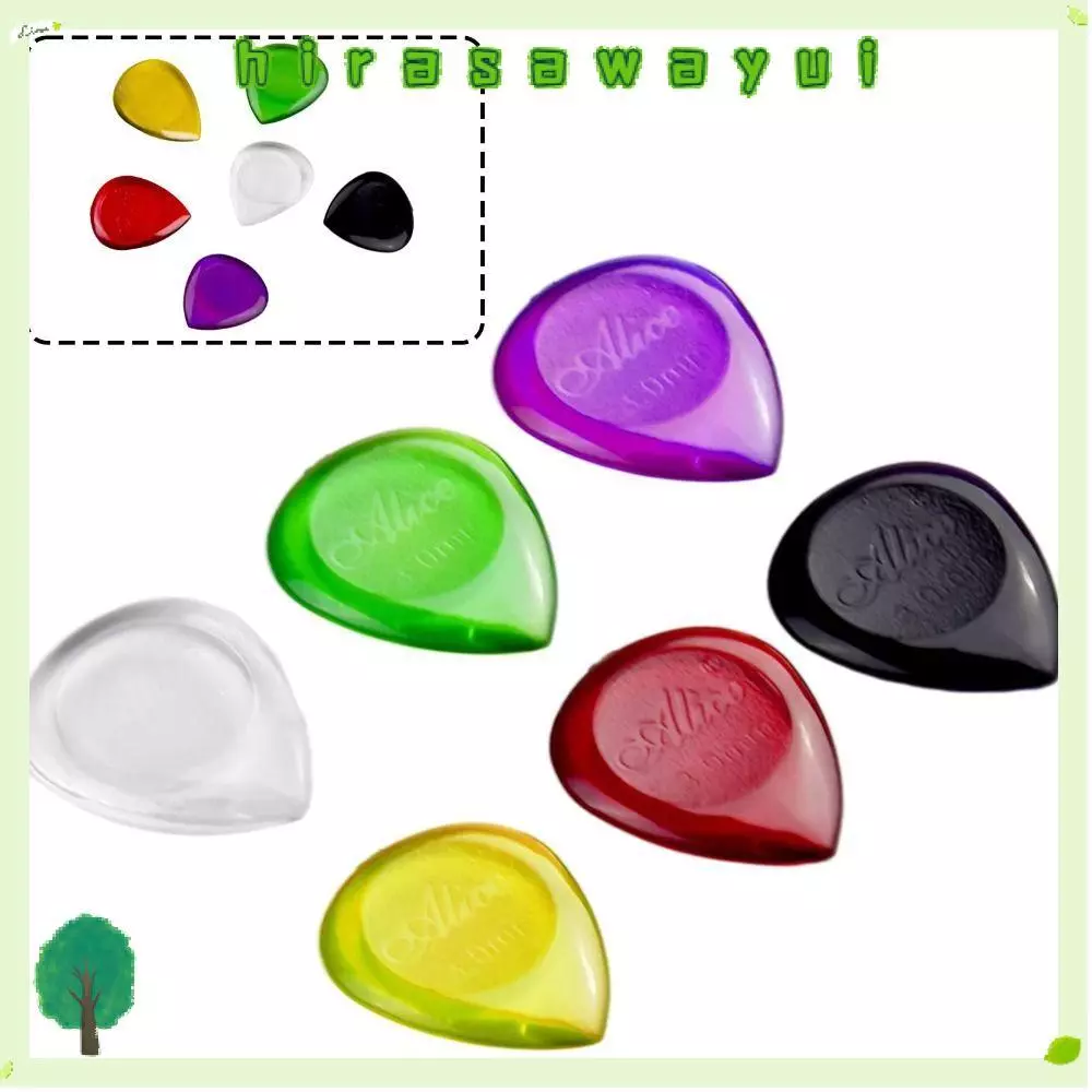 HIRASAWAYUI 6 ชิ้นกีตาร์, ABS Stubby Electric Bass Guitar Pick, Fast Pick 1/2/3 มม.อุปกรณ์กีตาร์