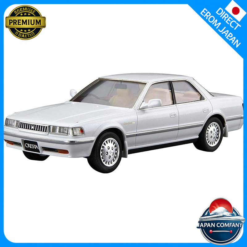 Aoshima The Model Car No. 81 1/24 Toyota JZX81 Cresta 2.5 Super Lucent G '90 Plastic Model Kit, pre-