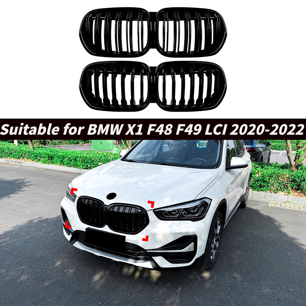 สําหรับ BMW X1 F48 F49 LCI 2020-2022 single-line กระจังหน้าการปรับเปลี่ยนภายนอก