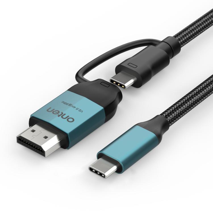 Onten UC956 V2.0 4K 30Hz Type-C ถึง HDMI และ Type-C สายแปลงวิดีโอ