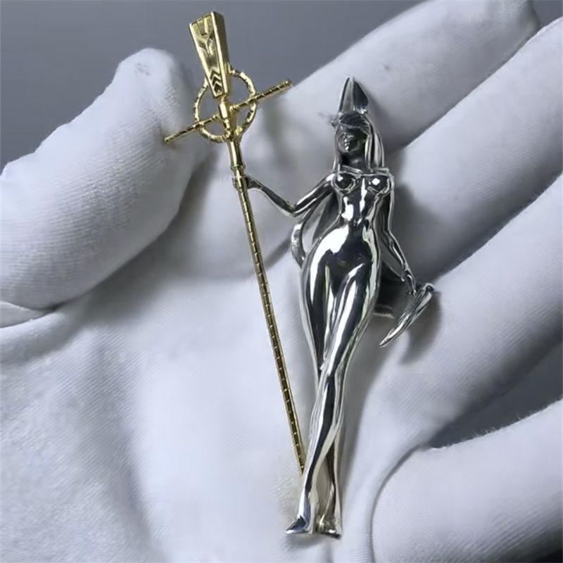 สร้อยคอ Ah Myth Hand Original S อุปกรณ์เสริม Gobi แขวนจี้ศิลปะ Rock anubis Egyptian Nut YPZ6