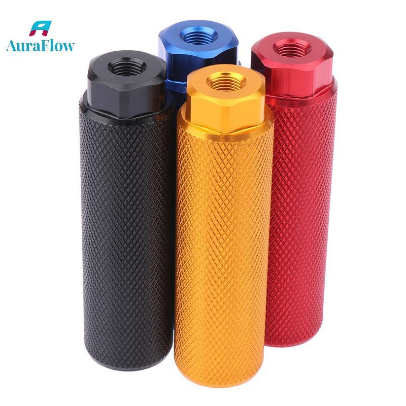 AuraFlow 1pcs โลหะผสมเท้า Stunt Peg สําหรับ BMX จักรยาน Fit 3 8 นิ้วเพลาจักรยานหมุด Anti Skid ตะกั่วเท้า Rest หมุดอุปกรณ์จักรยานใหม่