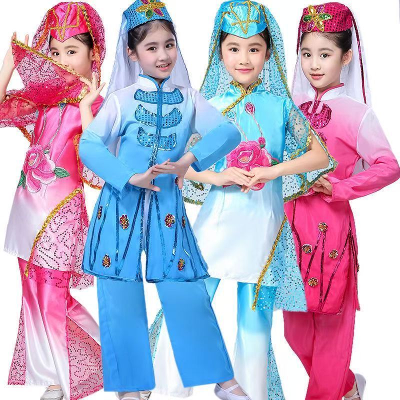 ❦ มาเลเซีย Pakistan Iran เครื่องแต่งกายเต้นรําแบบดั้งเดิมสําหรับเด็กผู้หญิง 3-12 ปี United Nation Ev