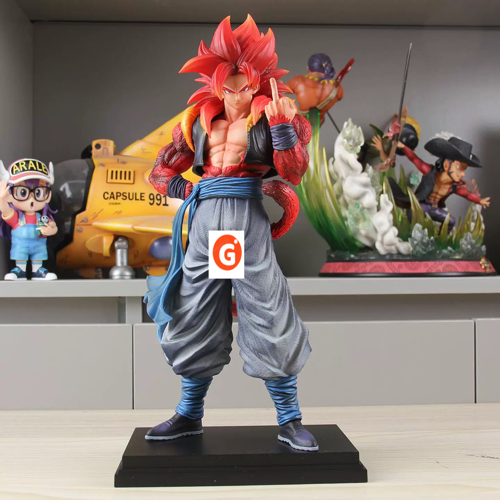 33 ซม.อะนิเมะ Dragon Ball GT SSJ4 Gogeta รูปเปลี่ยนมือ Action Figure