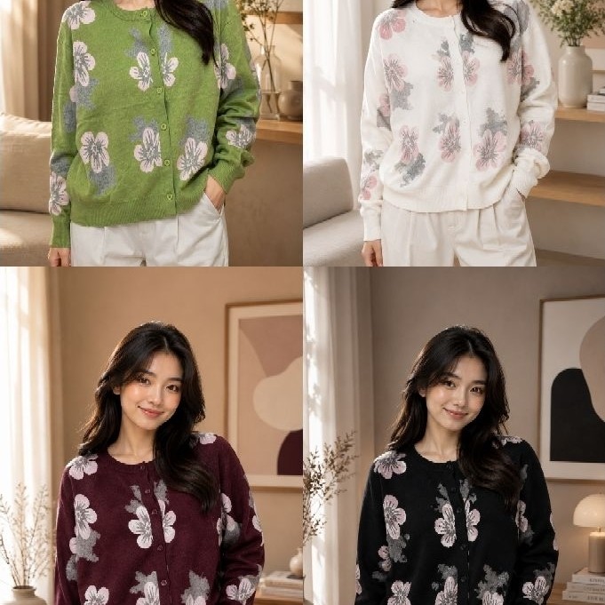 FLOWER KNIT TOP CJ 7432 (CJ002)