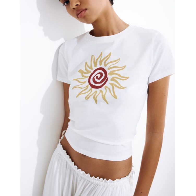 H&M(เอชแอนด์เอ็ม) เสื้อยืดพิมพ์ลาย ผู้หญิง 1334286_2