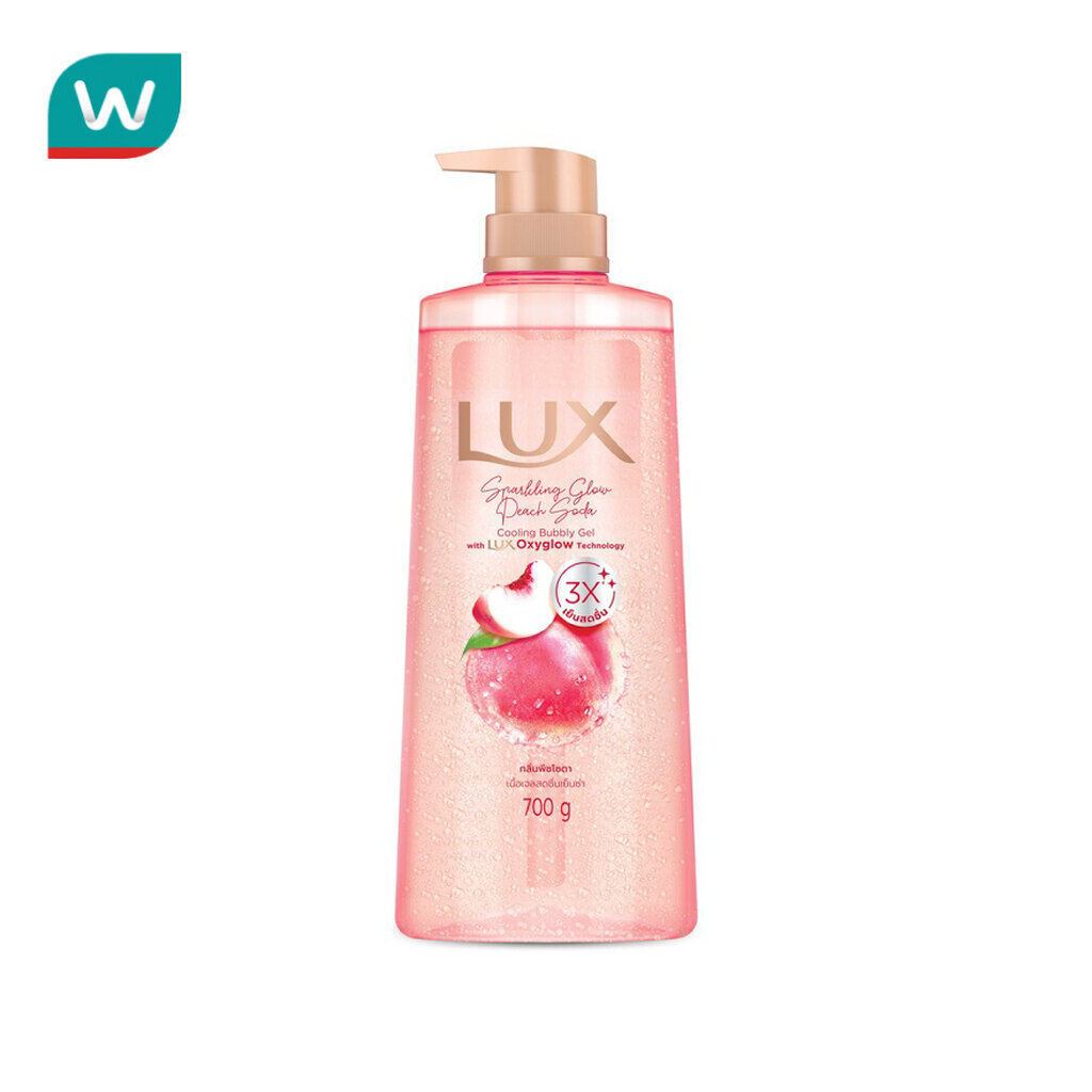 Lux ลักส์ บอดี้วอช สปาร์คกลิ้ง โกลว์ พีช โซดา เจล 700 กรัม