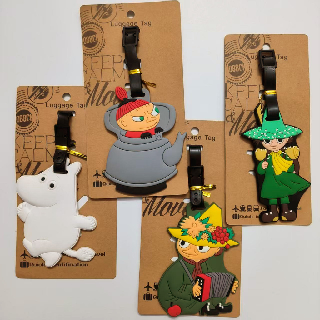 New Product~Little Fatty Family Luggage Tag - Moomin Cartoon PVC Boarding Pass, Travel Luggage, Chec