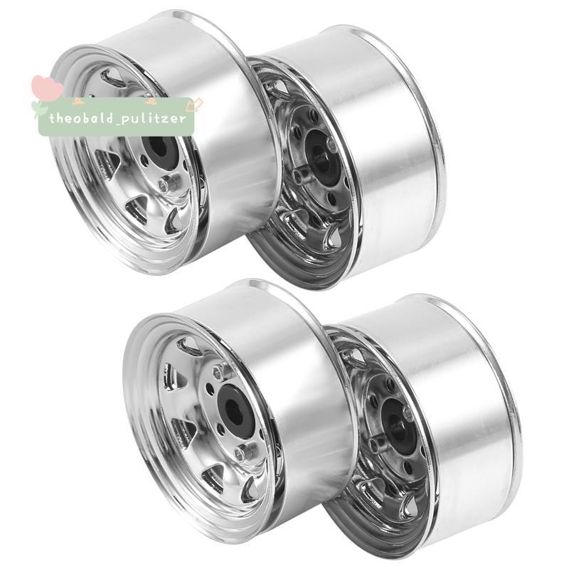 4PCS 1.55 โลหะ Beadlock ล้อขอบ Hub สําหรับ 1/10 RC Crawler รถ Jr 90069 D90 CC01 LC70 MST