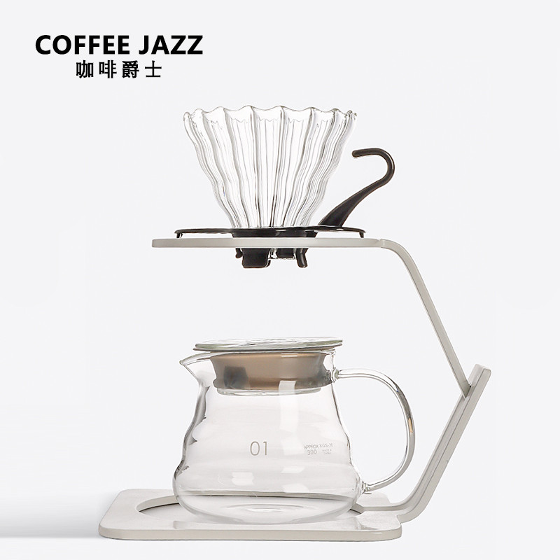 COFFEE JAZZ Metal Hand Brew Bracket COFFEE Hand Brew Pot Set Shelf ถ้วยกรองหยด COFFEE Hand Brew Rack