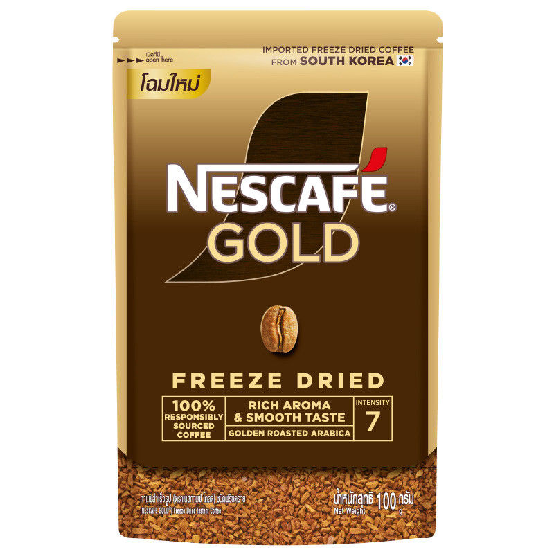 เนสกาแฟโกลด์เบลนด์กาแฟสำเร็จรูปถุงตั้ง 100ก Nescafe Gold Blend Instant Coffee Doy Pack 100g [8850125073364 ]