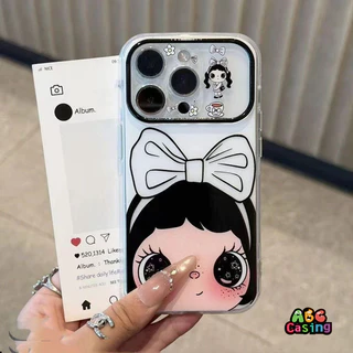 เคสโทรศัพท์รูปสาวน่ารักตากลมโต เหมาะสำหรับ IPhone 17 15 11 13 16 12 14 Pro Max X XR XS Max 7 8 16 15 Plus