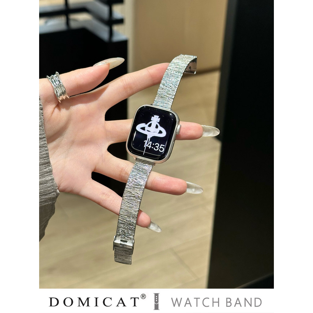 Domicat เหมาะสําหรับ iwatch11手表watch10表带s9 小工具 ป้อมปราชญ์3众款s10s8夏季765Ultra2ข่าว时尚Domicat เข้ากันได้