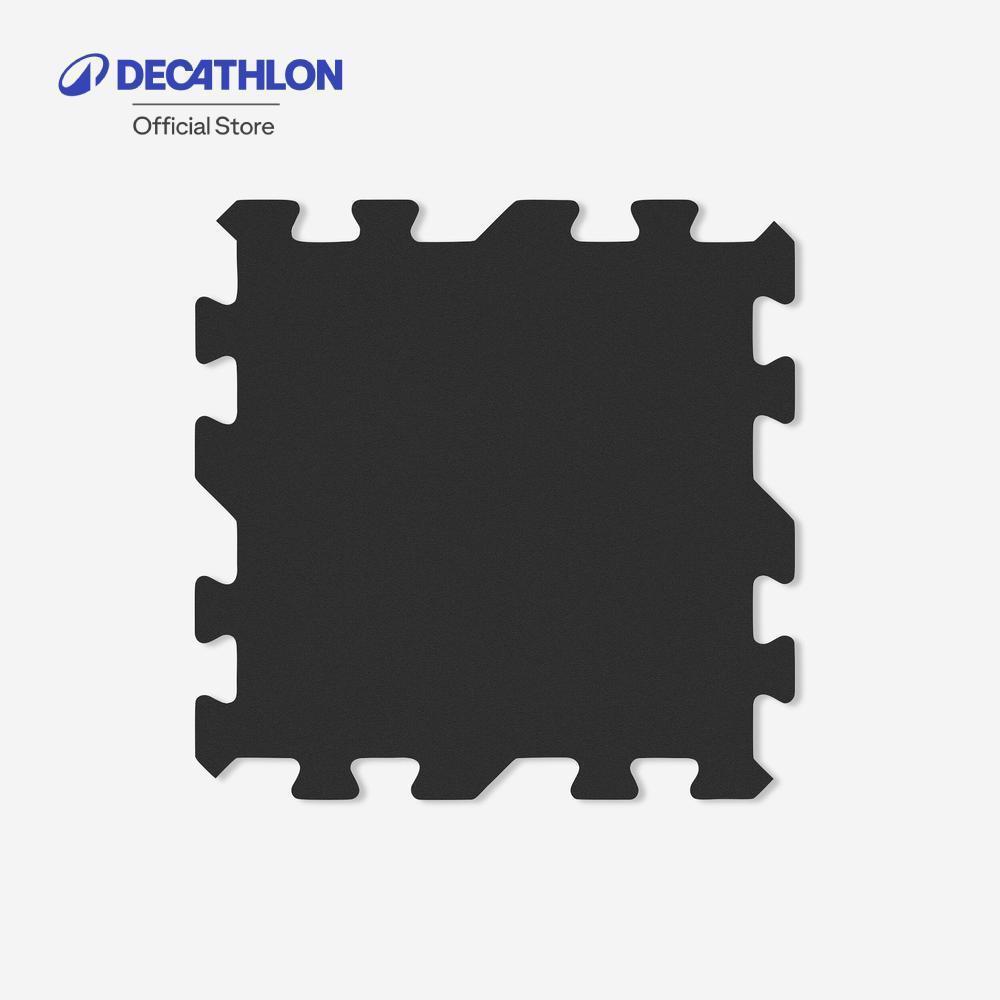 Decathlon 58 X 58 Cm Modular Weight Training Mat แผ่นรองสำหรับเวทเทรนนิ่งแบบถอดแยกได้ขนาด 58 X 58 เซนติเมตร - Black